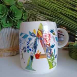 Anthropologie Petal Palette Monogrammed Mug